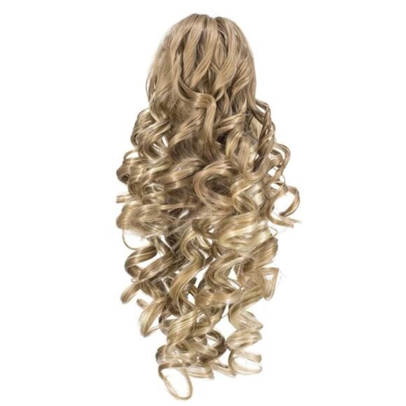 12-Inch Short Screw Curl Claw Clip Ponytail Extension Synthetic Clip